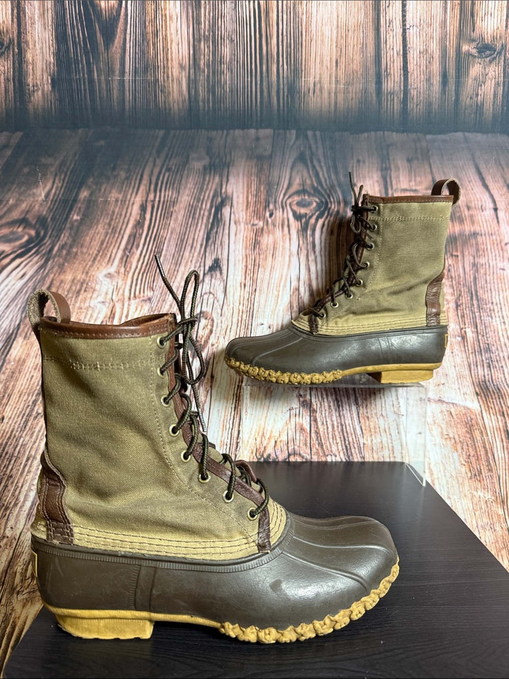 Vintage LL Bean Canvas Duck Boots Mens Sz 8M